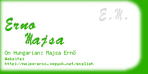 erno majsa business card